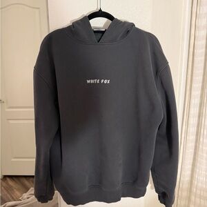 White Fox Leisure Oversized Charcoal Hoodie